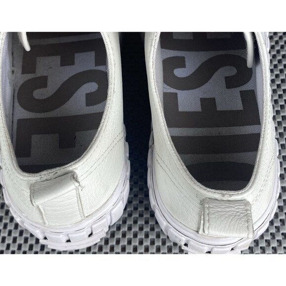 Diesel S-Hanami Sneakers Womens Size 7 White Leather Low Top Platform Lace Up - Picture 10 of 13